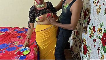 Dever Bhabhi Main Holi Ke Rang Mein Chudai, Saaf Hindi Audio Ke Saath